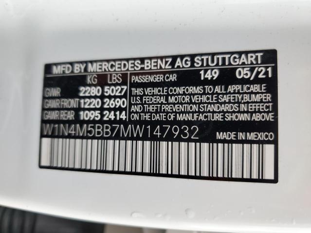 2021 MERCEDES-BENZ GLB AMG 35 W1N4M5BB7MW147932