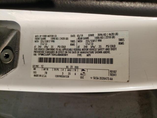 1FMCU0F7XKUB68581 2019 FORD ESCAPE, photo no. 12