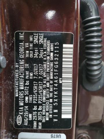 5XYKT4A61FG632115 KIA SORENTO LX