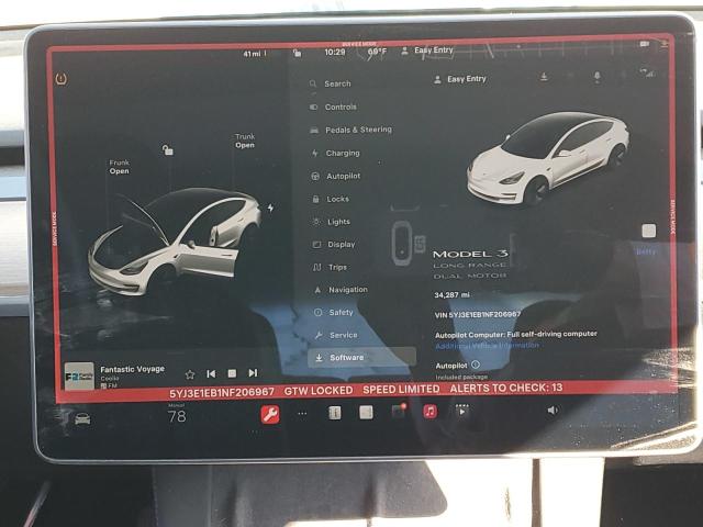 5YJ3E1EB1NF206967 | 2022 TESLA MODEL 3