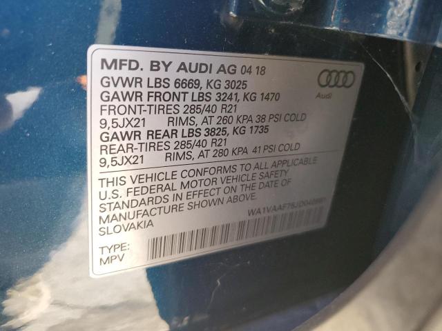 VIN WA1VAAF75JD040981 2018 Audi Q7, Prestige no.13