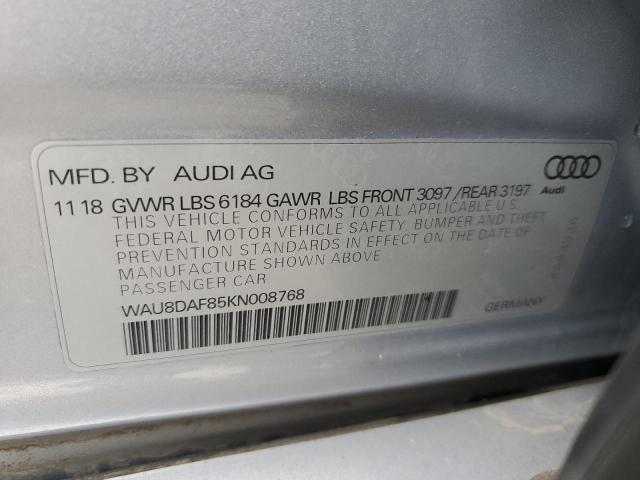 2019 AUDI A8 L WAU8DAF85KN008768