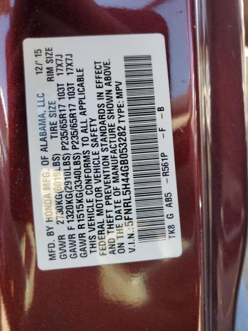 5FNRL5H44GB053282 Honda ODYSSEY EX