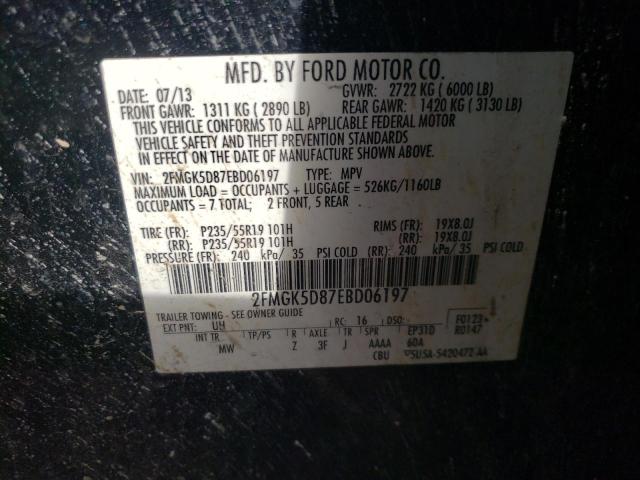 2FMGK5D87EBD06197 Ford Flex Limited