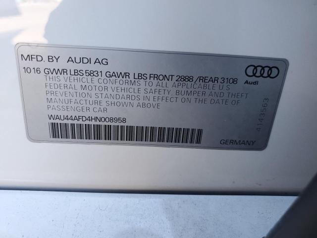2017 AUDI A8 L QUATT - WAU44AFD4HN008958