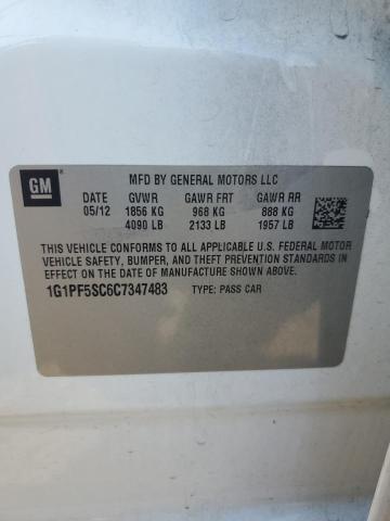 1G1PF5SC6C7347483 2012 CHEVROLET CRUZE
