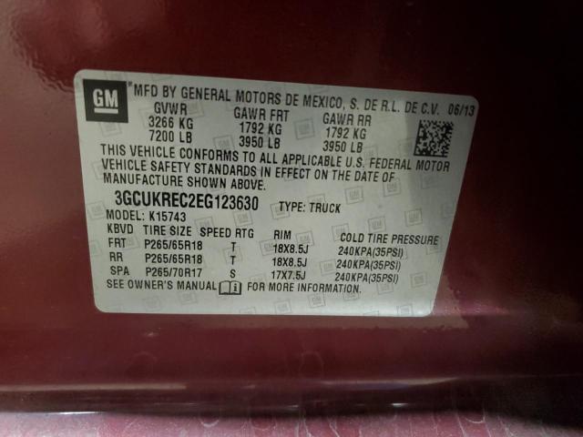 3GCUKREC2EG123630 Chevrolet Silverado K1500 Lt