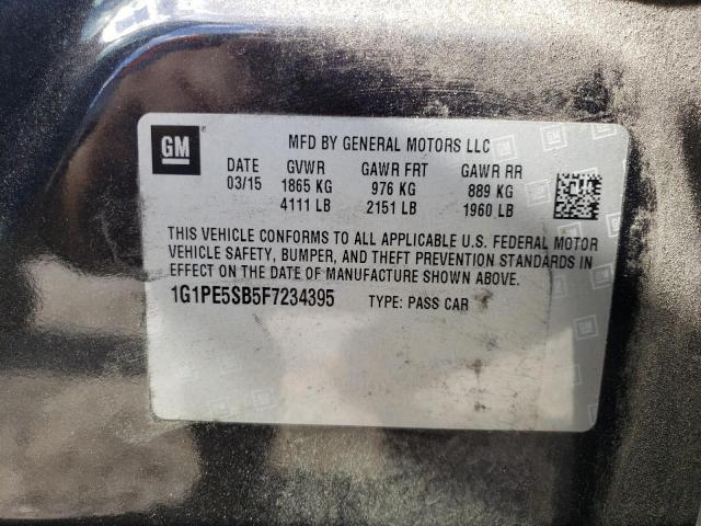  CHEVROLET CRUZE 2015 Сірий
