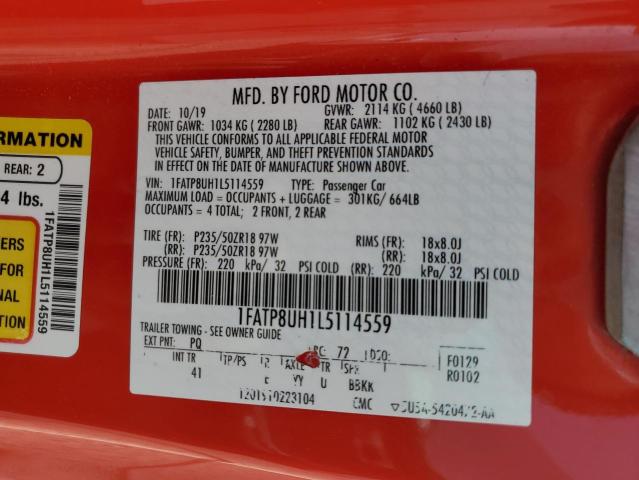 1FATP8UH1L5114559 Ford MUSTANG