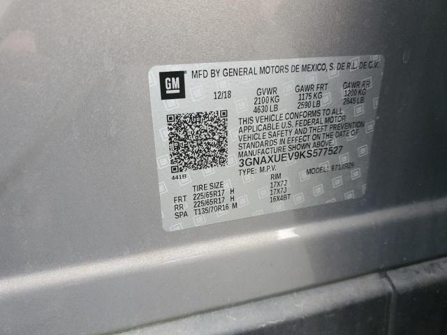 2019 CHEVROLET EQUINOX LT - 3GNAXUEV9KS577527