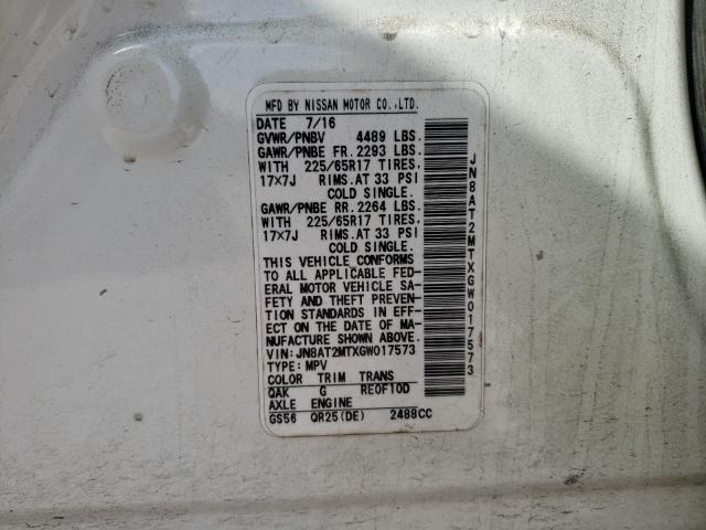 2016 NISSAN ROGUE S - JN8AT2MTXGW017573