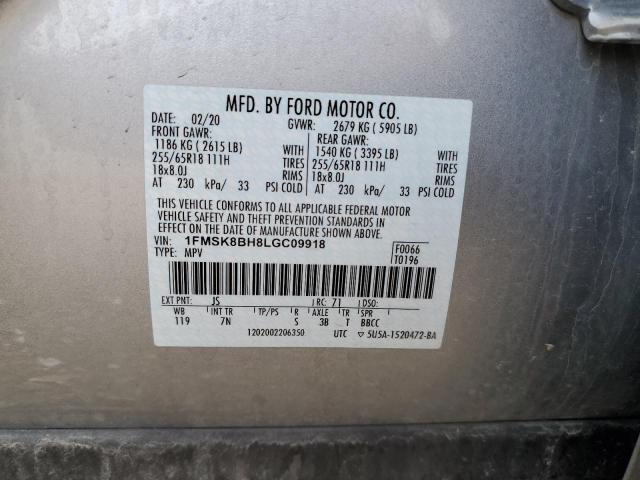 1FMSK8BH8LGC09918 Ford EXPLORER