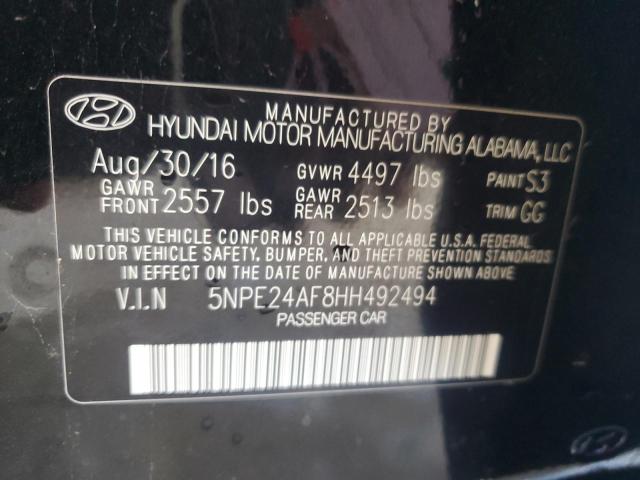 2017 Hyundai Sonata Se VIN: 5NPE24AF8HH492494 Lot: 71808023