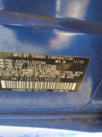 JF1VA1P61L8806590 Subaru Wrx Limited