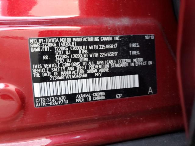 2020 TOYOTA RAV4 XLE - 2T3RWRFV7LW046468