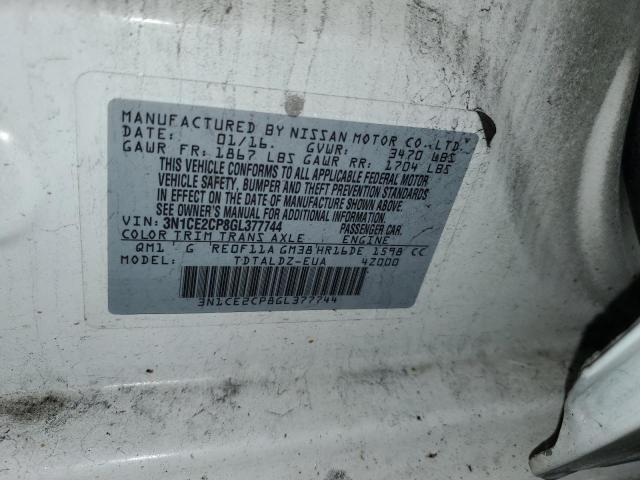 3N1CE2CP8GL377744 Nissan Versa Note S