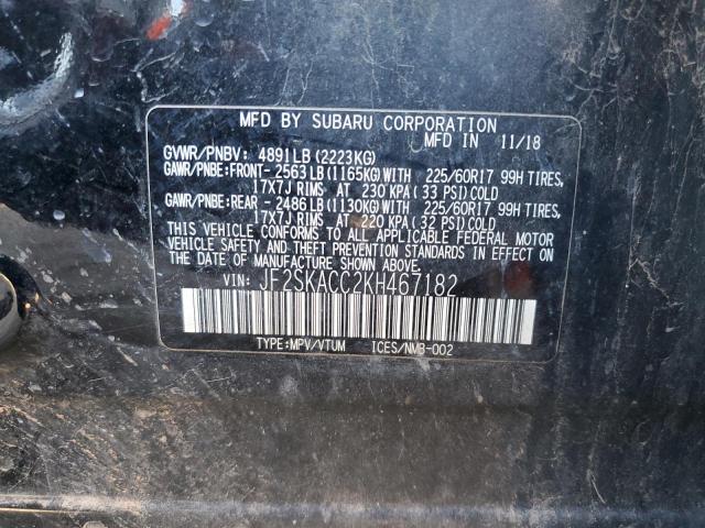 JF2SKACC2KH467182 Subaru Forester