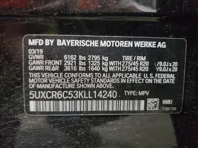 5UXCR6C53KLL14240 2019 BMW X5, photo no. 12