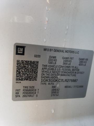1GKS1GKC7LR275987 GMC Yukon Xl C1500 Slt