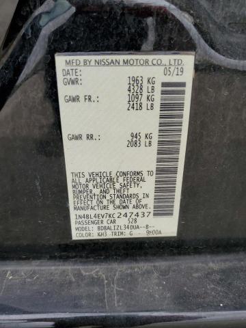 1N4BL4EV7KC247437 Nissan ALTIMA SL