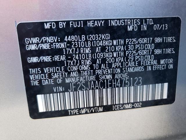 JF2SJAAC1EH475123 Subaru Forester 2.5i