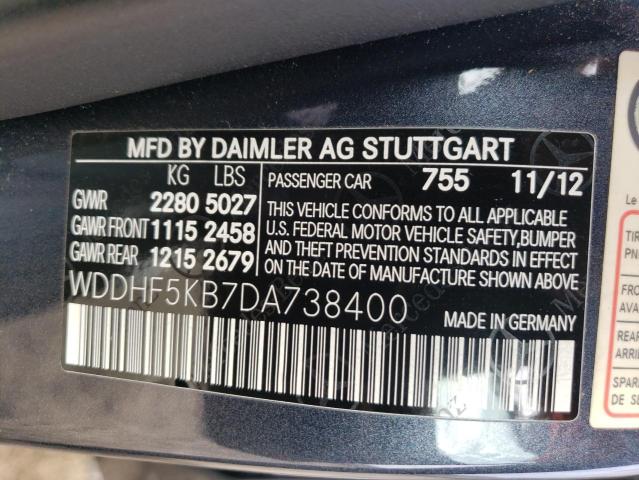 VIN WDDHF5KB7DA738400 2013 Mercedes-Benz E-Class, 350 no.12