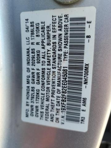 19XFB2F82EE045081 Honda CIVIC EX
