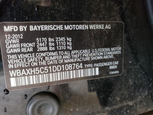 VIN WBAXH5C51DD108764 2013 BMW 5 Series, 528 XI no.12