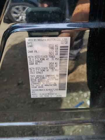 5N1DR2MN4JC640720 Nissan Pathfinder S