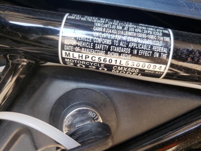 2020 HONDA CMX500 MLHPC5601L5300094