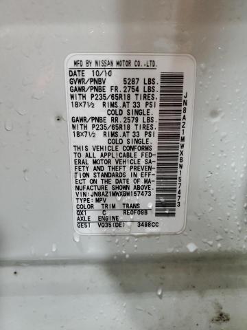 JN8AZ1MWXBW157473 2011 Nissan Murano S