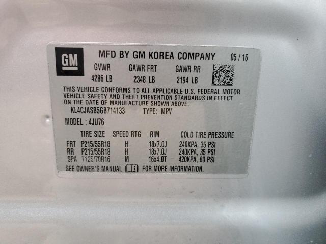KL4CJASB5GB714133 Buick Encore