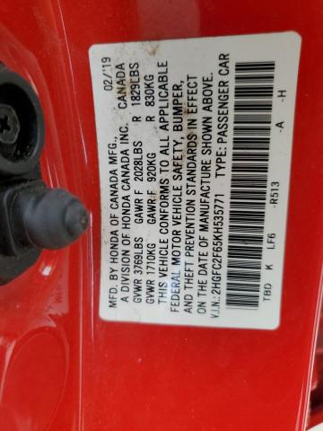 2HGFC2F65KH535771 Honda Civic Lx