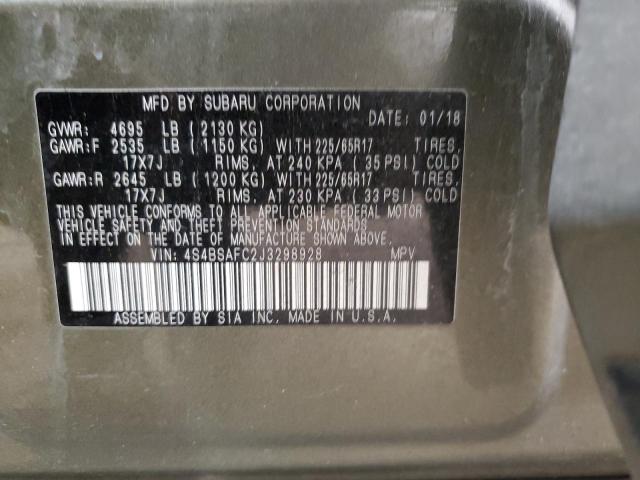 4S4BSAFC2J3298928 Subaru Outback 2.5i Premium