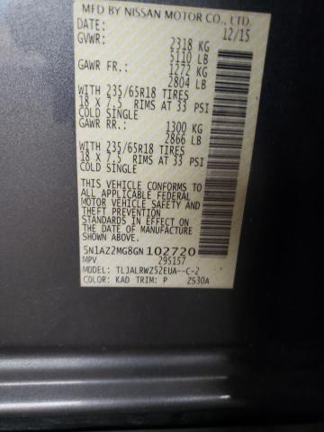 5N1AZ2MG8GN102720 Nissan MURANO S