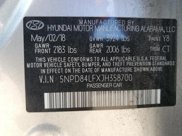 2018 HYUNDAI ELANTRA SE - 5NPD84LFXJH358700
