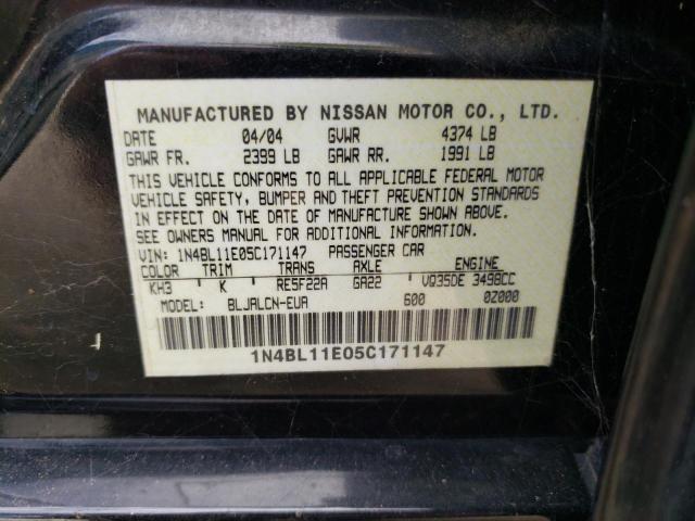 1N4BL11E05C171147 2005 Nissan Altima Se