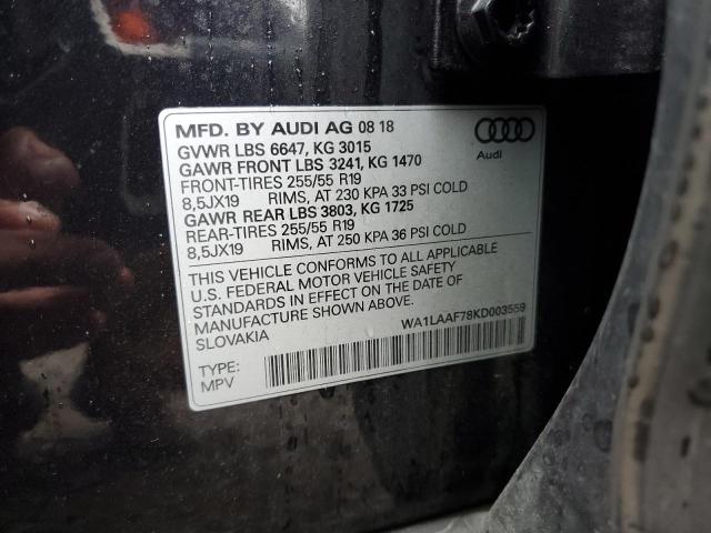 VIN WA1LAAF78KD003559 2019 Audi Q7, Premium Plus no.14