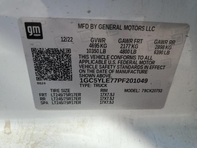 2023 CHEVROLET SILVERADO2 - 1GC5YLE77PF201049