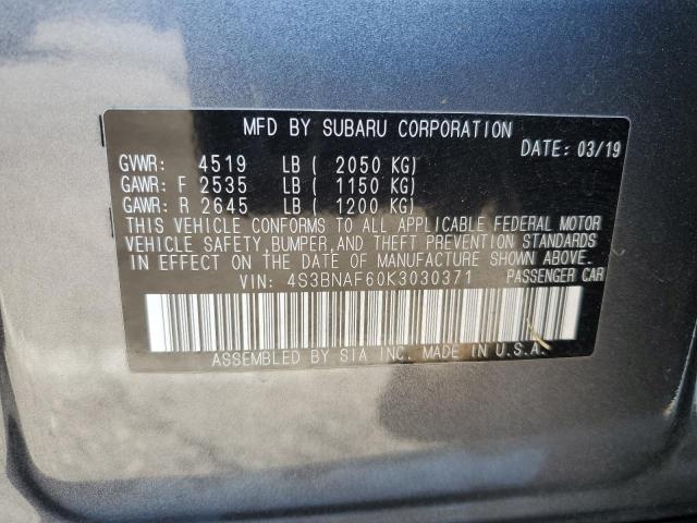 4S3BNAF60K3030371 Subaru Legacy 2.5i Premium