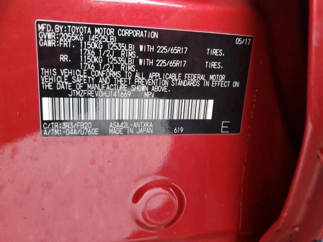 2017 TOYOTA RAV4 LE - JTMZFREV0HJ141669
