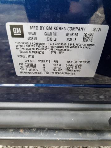 KL4MMFSL1NB019355 Buick Encore Gx Essence