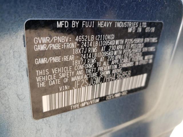 JF2SJGWC7HH436858 Subaru Forester 2.0xt Touring