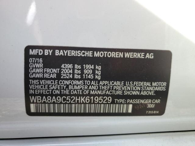 WBA8A9C52HK619529 BMW 320 I