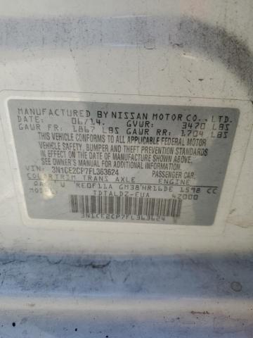3N1CE2CP7FL363624 Nissan Versa Note S