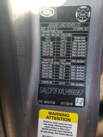 2020 LAND ROVER DISCOVERY - SALCP2FXXLH866957