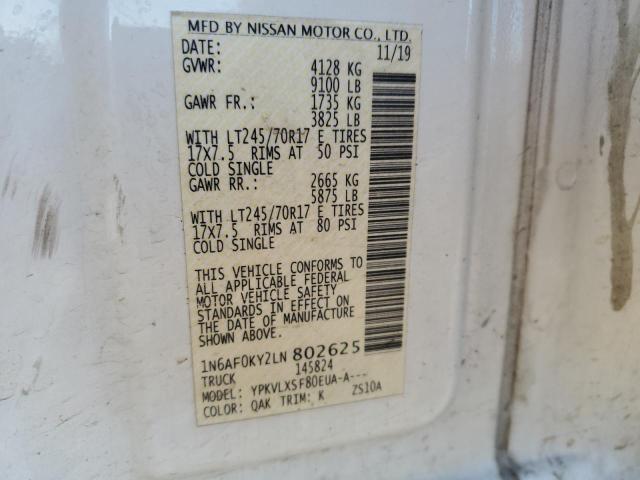 2020 NISSAN NV 2500 SV - 1N6AF0KY2LN802625