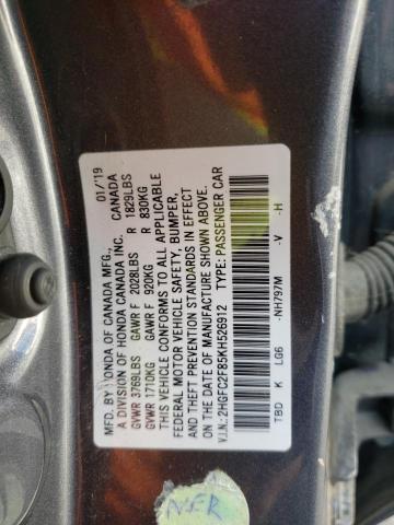 2HGFC2F85KH526912 Honda Civic Sport