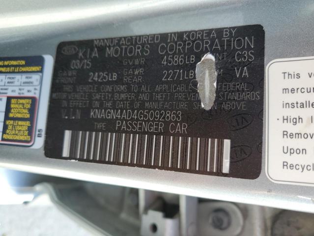 KNAGN4AD4G5092863 KIA OPTIMA HYBRID