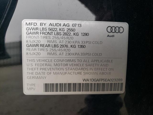 VIN WA1DGAFP5EA023289 2014 Audi Q5, Premium Plus no.13